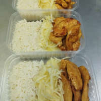 Arroz Branco, Frango e Purê P