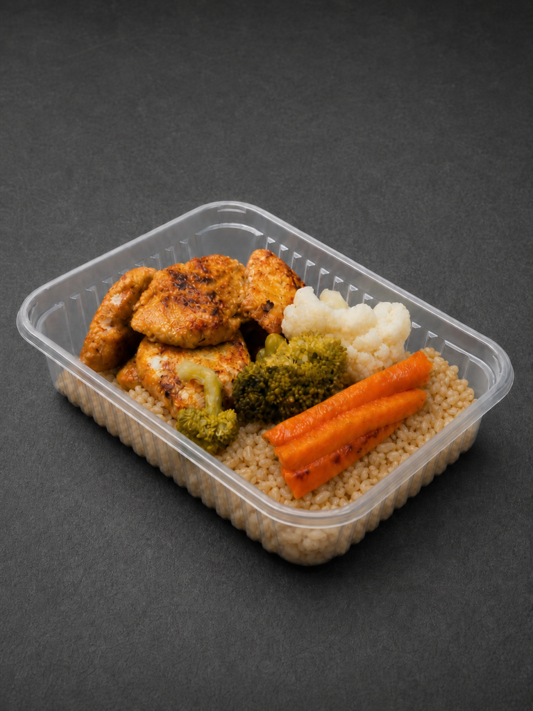 Arroz integral, peixe e legumes G