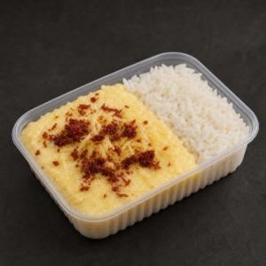 Arroz, Escodido de Aipim Carne Seca P