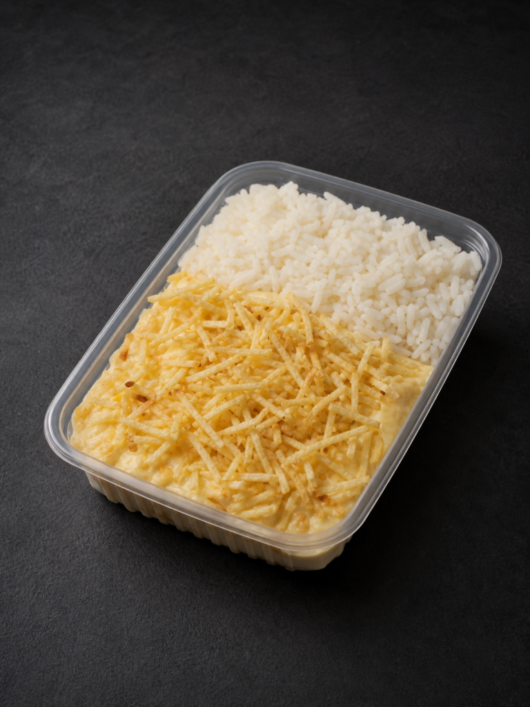 Arroz branco, torta de frango G