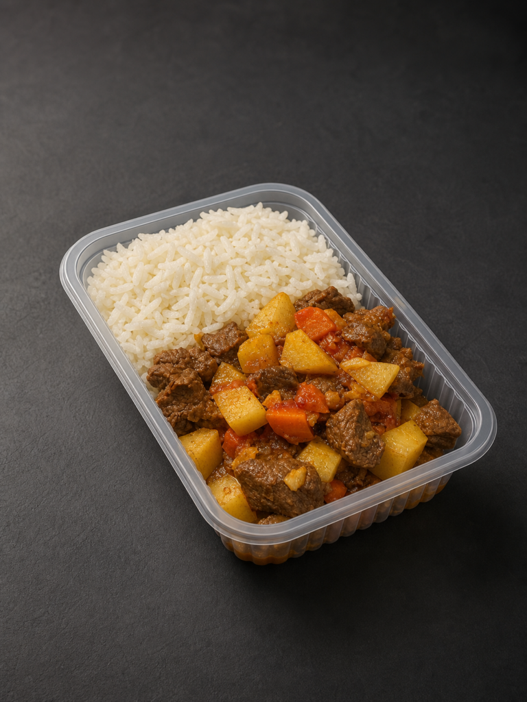 Arroz branco e picadinho G